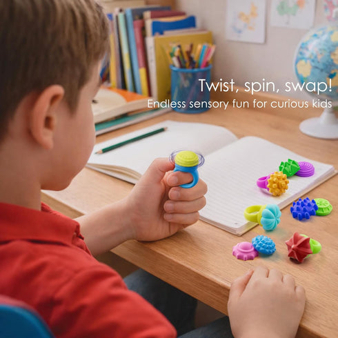 Spkwis Teens,6PCS Fidget Toys for Kids Sensory Spinner Ring Toys for Stress Anxiety Autistic ADHD, Calm Down Travel