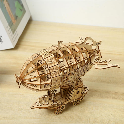 3D Wooden Puzzles Airship Model Kits, Brainteaser and Puzzle for Christmas/Birthday, Gifts for Adults and Teens