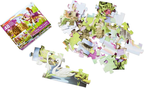 (48 2 3 Melissa & Doug Fairy Tale Castle Jumbo Jigsaw Floor Puzzle pcs, x feet) - FSC Certified