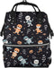 QSMJKLD Cute Halloween Pattern Diaper Bag with Changing Pad, Pacifier Holder - Multifunction