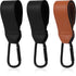 Colingmill 3 Pieces Stroller Hooks, Black and Brown Hanging Multi Functional Strap with