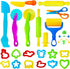 Gerute 28Pcs Dough and Clay Play Tools Kit for Kids, Modeling Clay Accessories