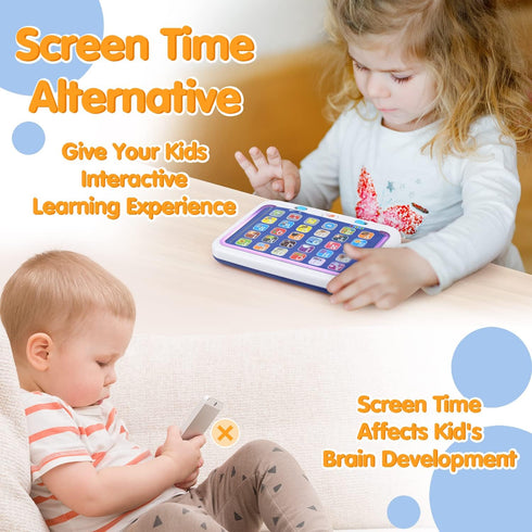 PLAY Spanish & English Learning Tablet for Toddlers 1-3, Bilingual Interactive Alphabet Learning Toys for Kids