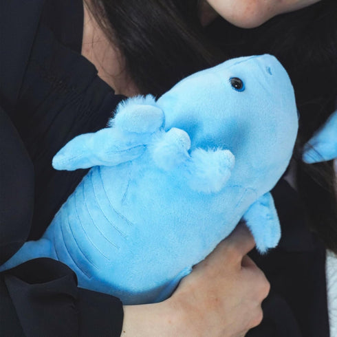 Axolotl Plush Toy, Soft Salamander Stuffed Animal Gift for Kids and Adults - 31 Inch, Blue