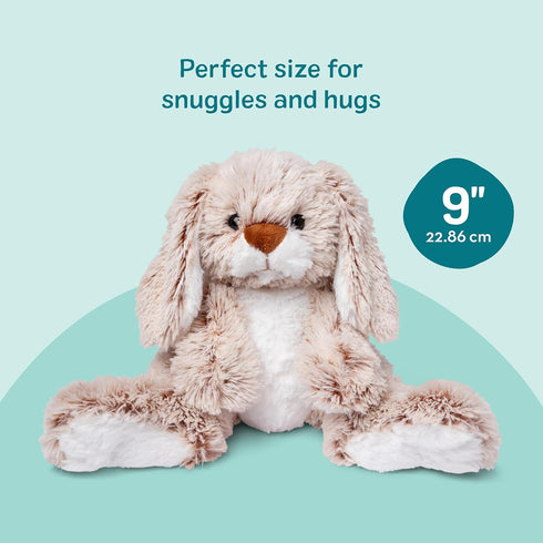 3+ Melissa & Doug Burrow Bunny Stuffed Animal Plushie with Big Feet, Floppy Ears & Fluffy Tail, Adorable Pretend Play