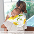 Muslin Baby Burp Cloths Set of 2, Soft Absorbent Big Sunflower Muslin Washcloths, Bibs for Newborns