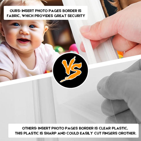 My First Photo Book for Baby or Toddlers, 21 4x6 Photos, Soft Cloth Family Album, Cute Gift for Newborns (Green)