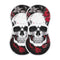 Kigai Flower Halloween Sugar Skull Muslin Baby Burp Cloths, Large Absorbent Cotton