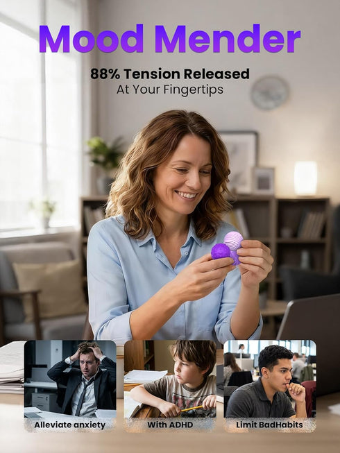6PCS Silicone Magnetic Fidget Balls for Adults - Stress Relief Sensory Toys for Anxiety & ADHD, Quiet Office Desk Toys