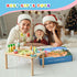 6 1 1st WINGYZ Activity Table, in Wooden Montessori Activity Center with Bead Maze Shape Sorter Fishing Game, Kids