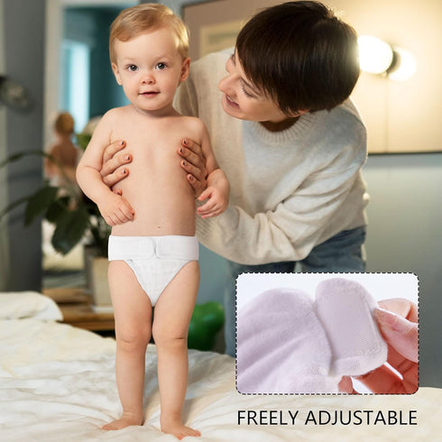 6 Pack 13 Max Shape Wearable Cotton Cloth Dipper Pants for Baby Girls and Boys,Adjustable Cotton Diaper Layers