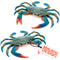 2 Pcs Blue Crab Toy - 6.6 X 5.3" Imitation Crab Decorations