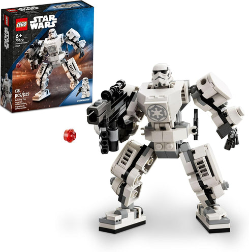LEGO Star Wars Stormtrooper Mech 75370, Buildable Star Wars Action Figure for Kids, Features Cockpit and Buildable