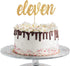 Eleven Cake Topper for Happy 11th Birthday or Anniversary Party Decor - Mixed Gold Glitter Decoration Supplies