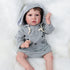 Realistic Reborn Baby Dolls Boy - 22 Inches Soft Vinyl Baby Doll Toy with Bunny Jumpsuit, Gift for Kids Age 3+
