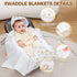 Newborn,35"x35"Universal LAT LEE AND TOWN Winter Baby Car Seat Blanket for Baby Wrap Blanket with Ruffle Hood,Winter