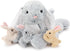 Large Bunny Stuffed Animal 24" - 4Pcs Plush Toy Gifts for Kids, Cuddly Mommy Bunny with 3 Small Bunnies