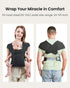 Cozy Newborn Carrier, Baby Carrier, Ergonomic Cross-Back Wrap, Hands-Free with Supportive Comfort, Deep Grey