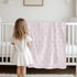 Selgkds 60x80inch Pastel Pink Bows Baby Blankets for Girls Preppy Girly Ribbons Swaddle Receiving Blanket Toddlers