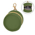 YETTASBIN Olive Green Portable Pacifier Holder Case with Metal Hook Buckle & Zipper for Diaper Bag and Stroller