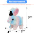 Hopearl Interactive Electronic Pet Plush Bunny - Hopping Rabbit with Hat, Sounds, Movements for Toddlers, Rainbow, 7''