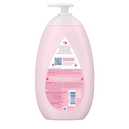 Johnson's Mild Pink Baby Lotion with Coconut Oil - Hypoallergenic, Paraben-, Phthalate- & Dye-Free, 27.1 Fl. Oz