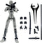 3D Printed 5.54-Inch Multi-Jointed Action Figures Dummy13, Hand Painted Movable Toy with Accessories, Desk Decoration