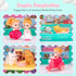 randhar Set, 31PCS 2Dolls, 6Little 3+ Dollhouse of Pets Toy Play Foldable Pets Doll House with Includes Motor, Pool