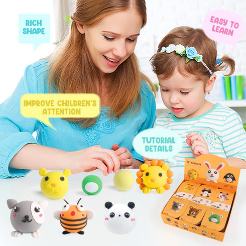 LOUFOR Air Dry Clay Kits - Modeling Clay for Kids, Ultra Light & Soft, Safe & Non-Toxic, DIY Air Dry Clays Kit