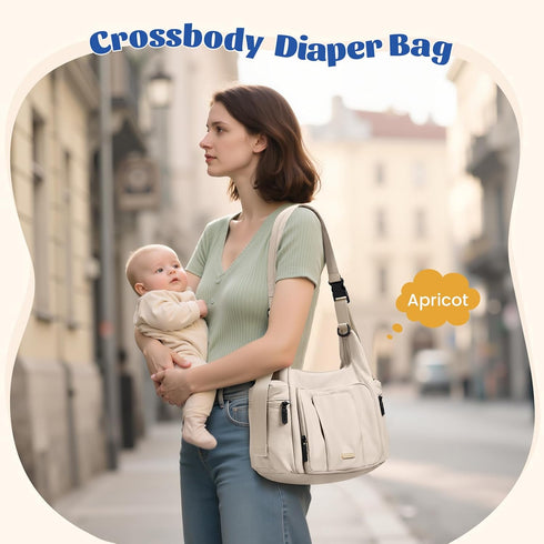 14L Spacious Puffer Diaper Tote Bag - Ideal for Travel & Hospital Use