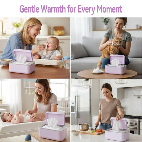 Chefhandy Wipe Warmer with Adjustable Temperature, Silent Heating & Large Capacity | Constant Warmth for Baby or Adult