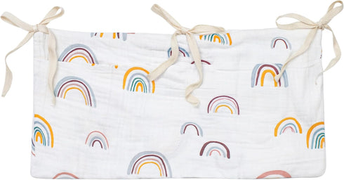Crib Hanging Storage Organizer Bag, Baby Bedside Cribs Pocket, Cotton Material, Multifunctional