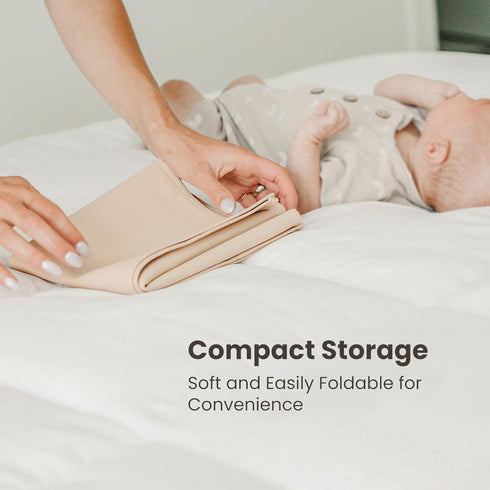 32 20 inches Konssy Faux Leather Baby Changing Mat, Waterproof, Wipeable & Portable Diaper Changing Pad for Travel