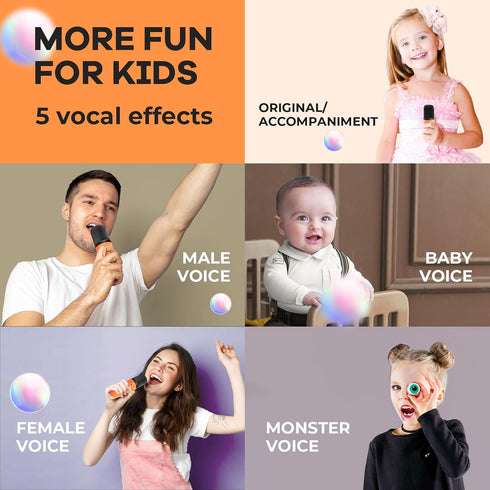 YLL 2 3, 4, 5, 6, 7, 8, 9,10,11,12+ Mini Karaoke Machine for Kids Adults, Portable Bluetooth Speaker with Wireless