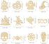 Max Fun 60PCS Halloween Crafts, Painting Wooden Slices Cutouts for Kids DIY Hanging Decorations