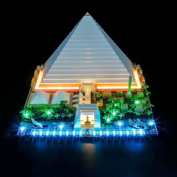 BRIKSMAX LED Lighting Kit for LEGO-21058 Great Pyramid of Giza, Compatible with Architecture Building Blocks