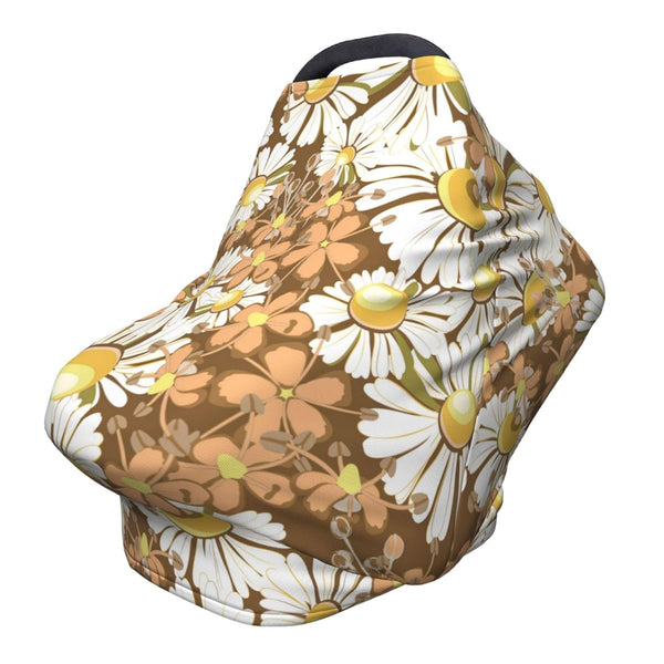 Schgap Floral Car Seat Cover for Baby, Nursing Cover Breastfeeding Baby Carrier Cover