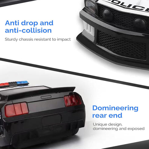 GoolRC 1:12 Scale RC Drift Car 2.4GHz Remote Control Police Car with Lights Siren 4WD High Speed Racing Toy