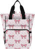 Bulletgxll Cute Bows Diaper Bag Backpack Large Capacity Baby Bags Multi Function Travel