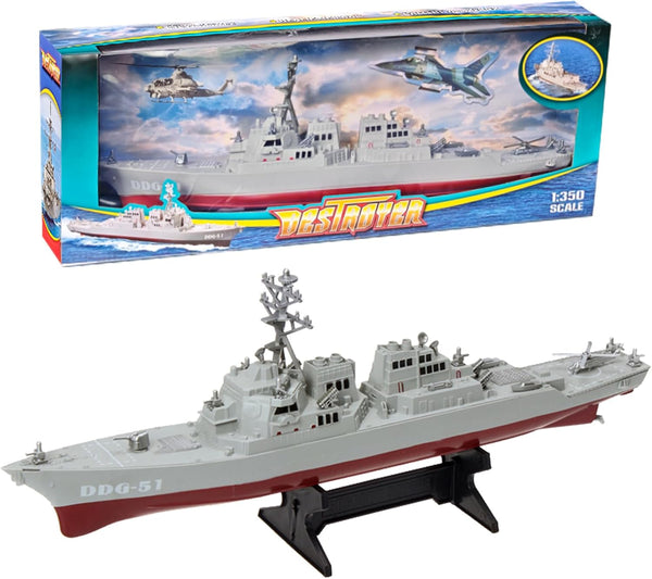OTONOPI 17 Inch Battleship Toy, 1/350 Scale Plastic Military Warship Model USS