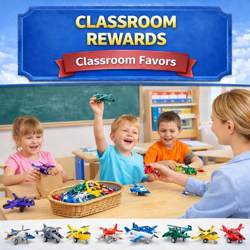 Playset, Pack (24 Pack) Liberty Imports Pull Back Airplanes Toys Vehicle Variety of Helicopters, Stealth Bombers