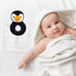 Baby Penguin Soft Rattle Toy - Plush Infant Shaker, Easy-Grasp Stuffed Animal for Newborns, Black & White, 5"