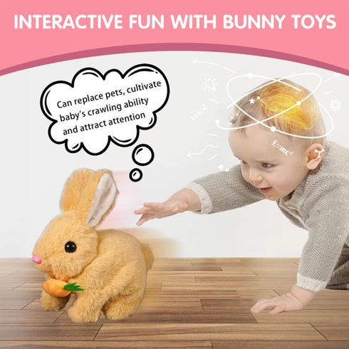 Nenrte Bunny Realistic Bunny Toy, Easter Bunny Toy, Rabbit Interactive Hopping Bunny Toy-Jumping, Twitching