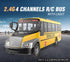 2.4Ghz Liberty Imports RC School Bus - Remote Control Toy Bus with LED Lights, Rechargeable Electronic Vehicle for Kids