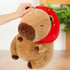 Ditucu Cute Capybara Plush with Strawberry Hat, Kawaii Stuffed Animal Toys, 17 inch Hugging Gift for Kids