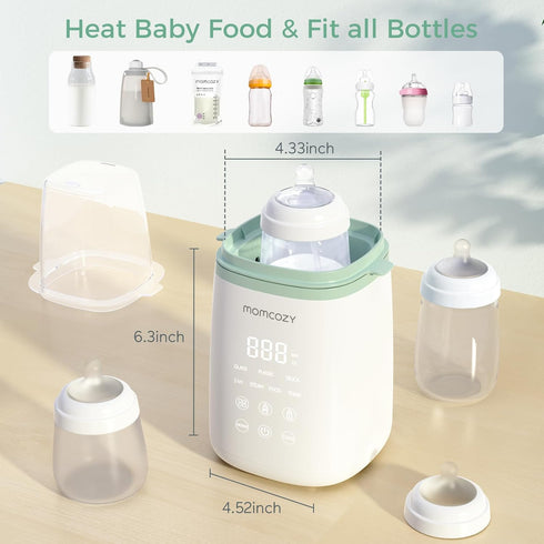 Momcozy Bottle Warmer, Fast Bottle Warmers for All Bottles with Timer, Accurate Temperature Control and Automatic