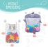 Comfylife Baby Bath Toy Organizer - Shark +36 Bath Letters & Numbers +Extra Bath Toy Storage Net & 10 Strong Hooks, Great Bath Net for Kids, Cute Bathtub Toy Organizer and Bath/Shower Caddy Solution