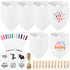 NACHLYNN 37 Pcs White Baby Bibs Baby Shower Games Set Including 6