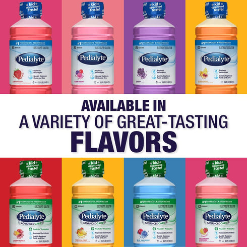 1 Pack 8 Pedialyte AdvancedCare Electrolyte Solution Has PreActivPrebiotics | Hydration Drink | Cherry Punch, Liter