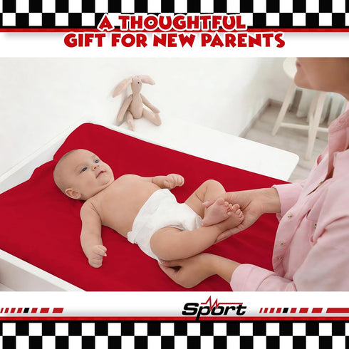 Xihaian 3 Pack 32'' 16'' Racing Baby Changing Pad Covers, Racing Transportation Changing Table Cover for Baby, x Safe